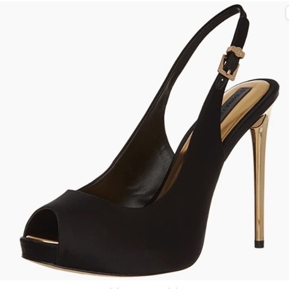 Bcbgmaxazria MA Peyton Peep Toe Platform Sandal Black - Picture 1 of 16
